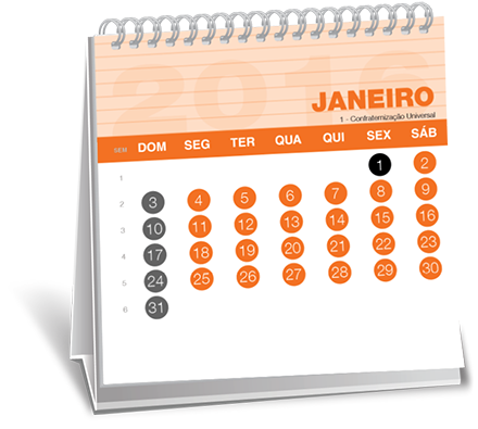 Calendário Base Branca