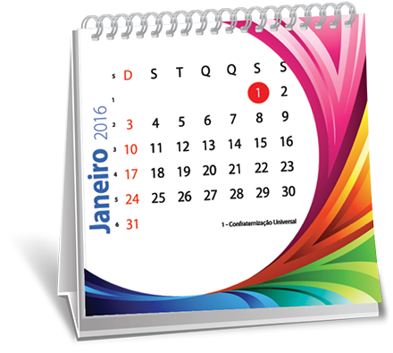 Calendário de Mesa 14-5x14-5 Base Personalizada Jardim Rio Bonito Calendário de Mesa 14-5x14-5 Base Personalizada Jardim Rio Bonito