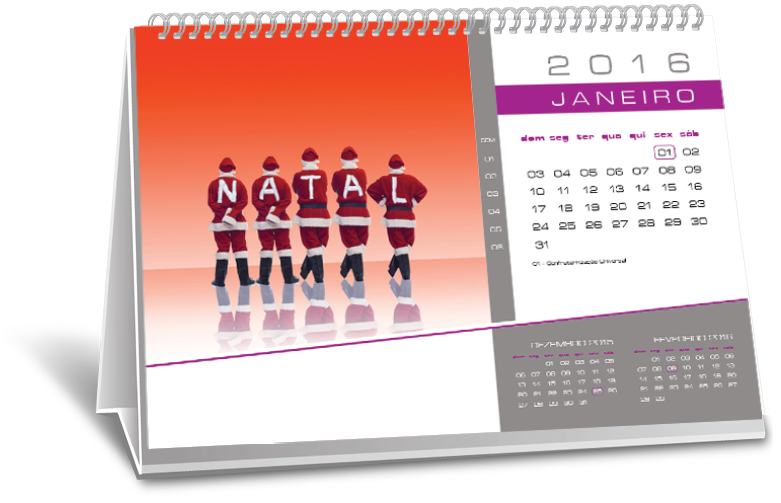 Calendário de Mesa 6 Folhas Artur Alvim Calendário de Mesa 6 Folhas Artur Alvim