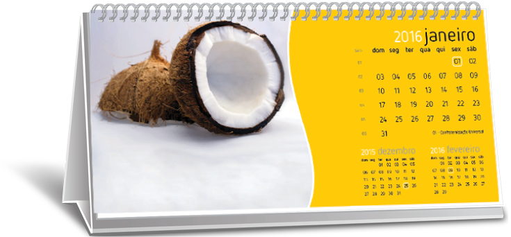 Calendário de Mesa 7 Folhas Jardim das Vertentes Calendário de Mesa 7 Folhas Jardim das Vertentes
