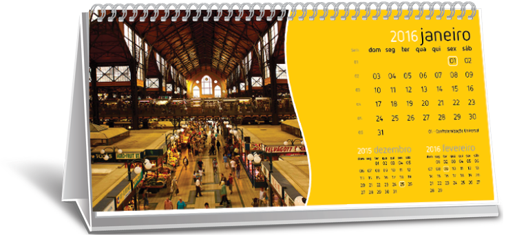 Calendário de Mesa Com Base Personalizada Vila Campestre Calendário de Mesa Com Base Personalizada Vila Campestre