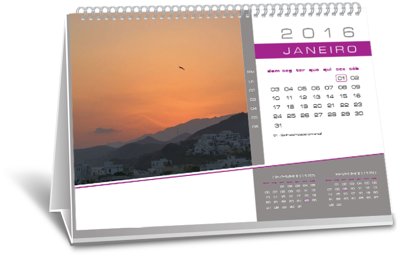 Calendário de Mesa Com Dados Variáveis Jardim Marabá Calendário de Mesa Com Dados Variáveis Jardim Marabá