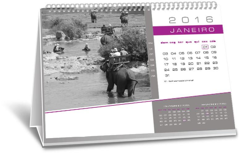 Calendário de Mesa Com Imagem Jardim Sandra Calendário de Mesa Com Imagem Jardim Sandra